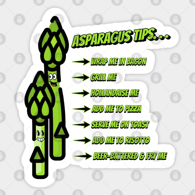 Funny Asparagus Tips Sticker by HolidayBug